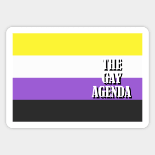 The Gay Agenda - Nonbinary Flag Sticker